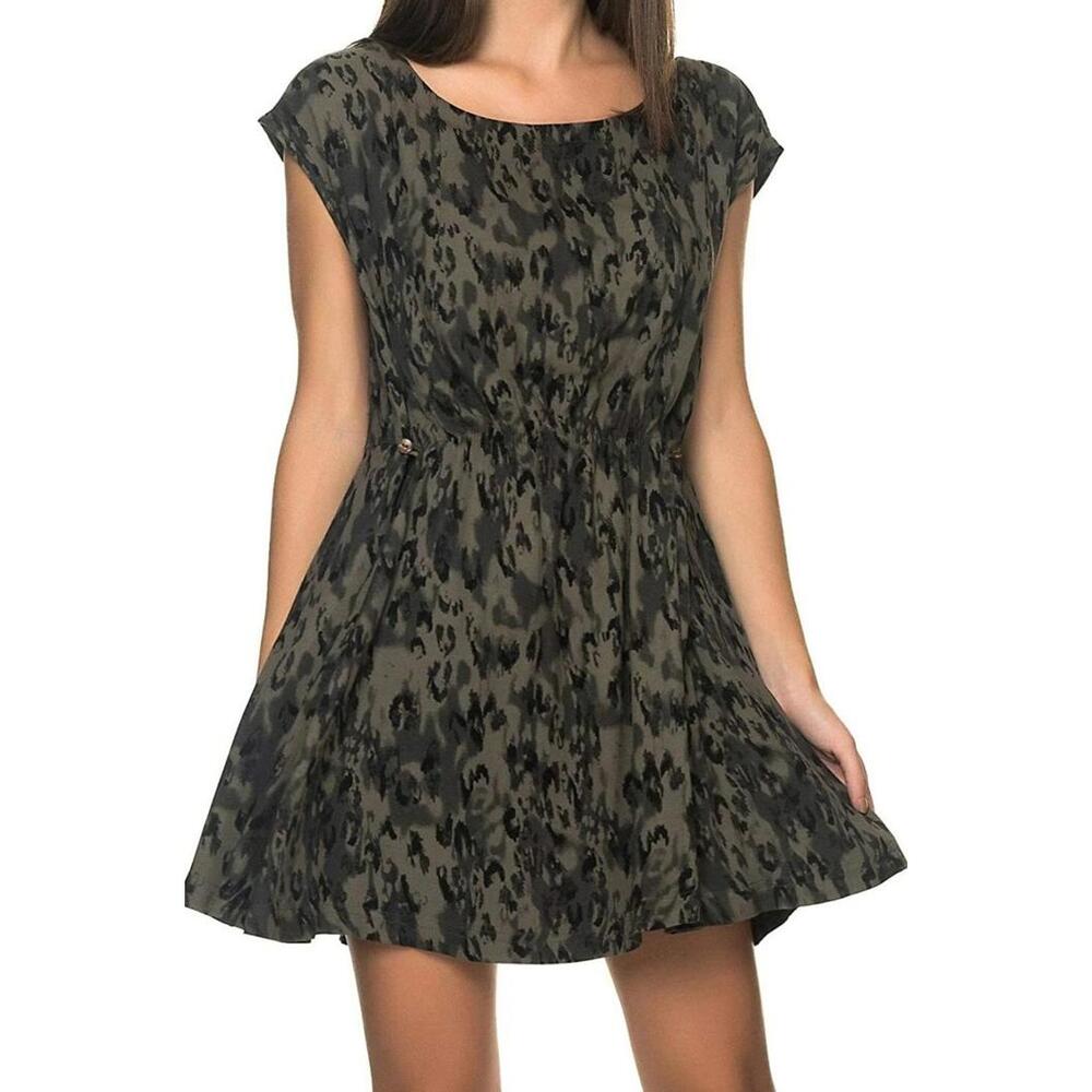 Free People Womens Fake‎ Love Printed Mini Dress, Greencomb Size XS